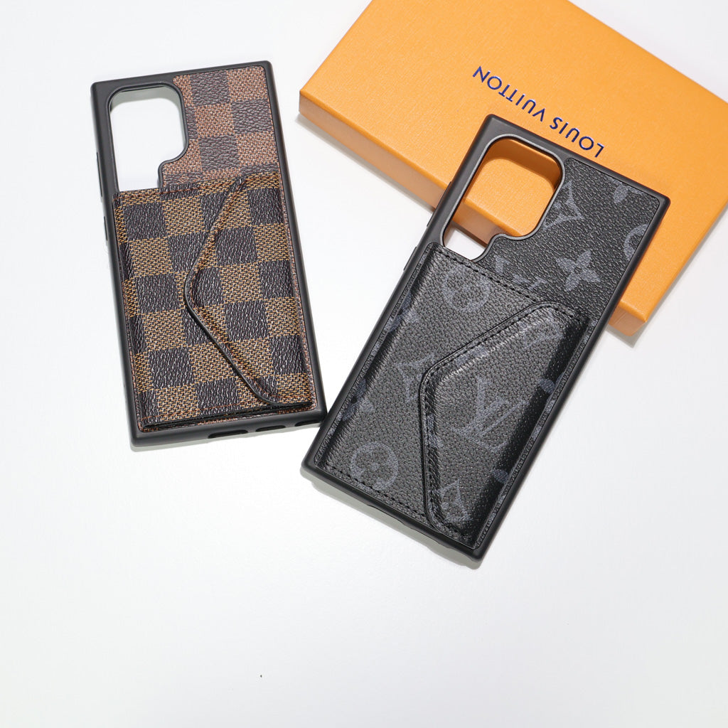LV Case Samsung Galaxy Card Holder For S22 23 24 25 26 Plus Ultra Series