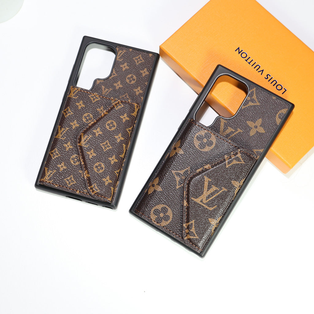 LV Case Samsung Galaxy Card Holder For S22 23 24 25 26 Plus Ultra Series