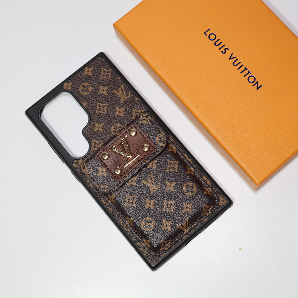Samsung Galaxy Louise Vuitton Phone Case Card Slot For S22 23 24 25 26 Ultra Plus Series for s22-plu