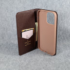 Louis Vuitton Phone Case Wallet For I Pro Max Plus Brown Checkered for 11-pro-max