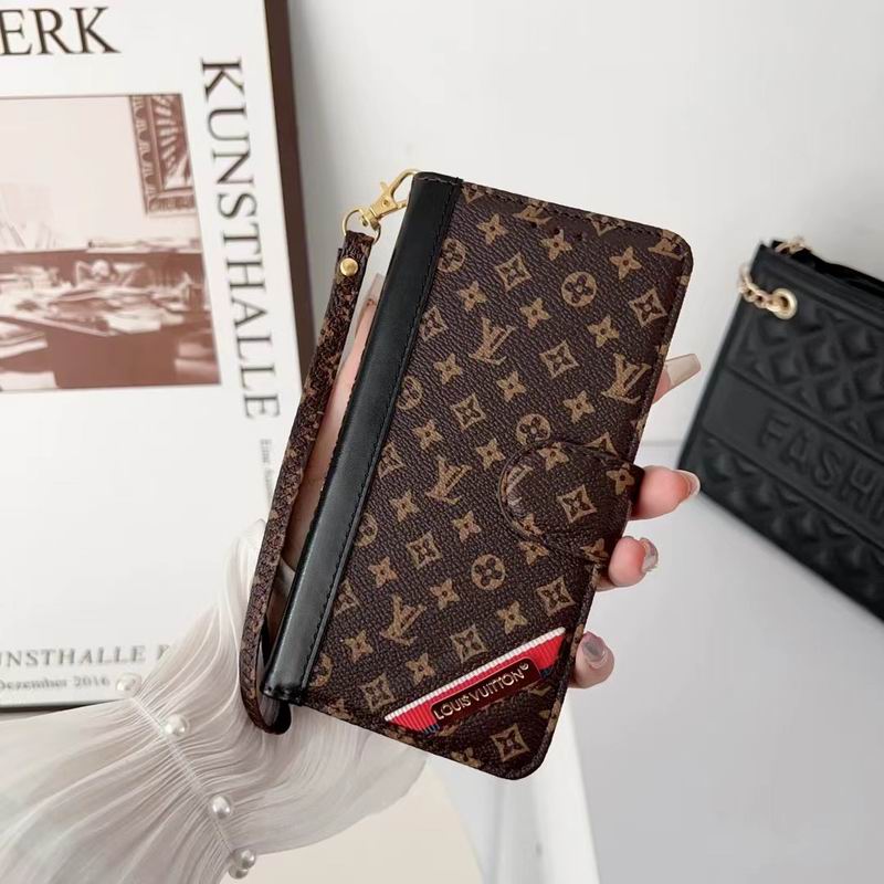 Fashion Designer iPhone Wallet Case Card Holder Kickstand For 12 13 14 15 16 Pro Max Plus Series for