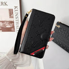Fashion Designer iPhone Wallet Case Card Holder Kickstand For 12 13 14 15 16 Pro Max Plus Series for