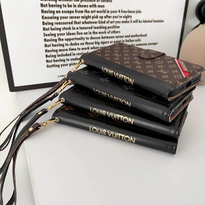 Fashion Designer iPhone Wallet Case Card Holder Kickstand For 12 13 14 15 16 Pro Max Plus Series