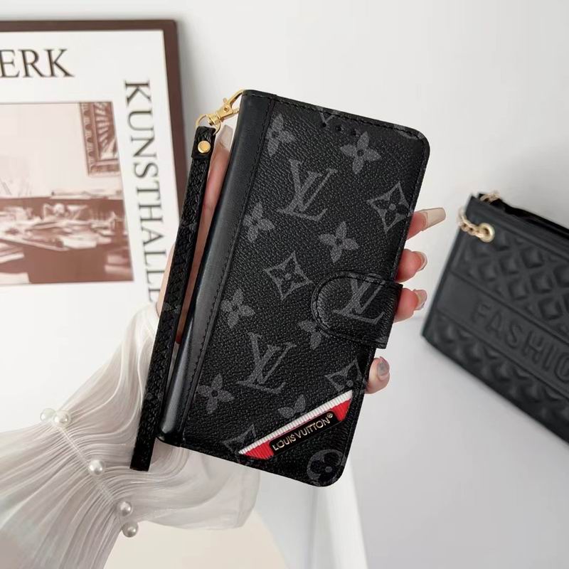 Fashion Designer iPhone Wallet Case Card Holder Kickstand For 12 13 14 15 16 Pro Max Plus Series for