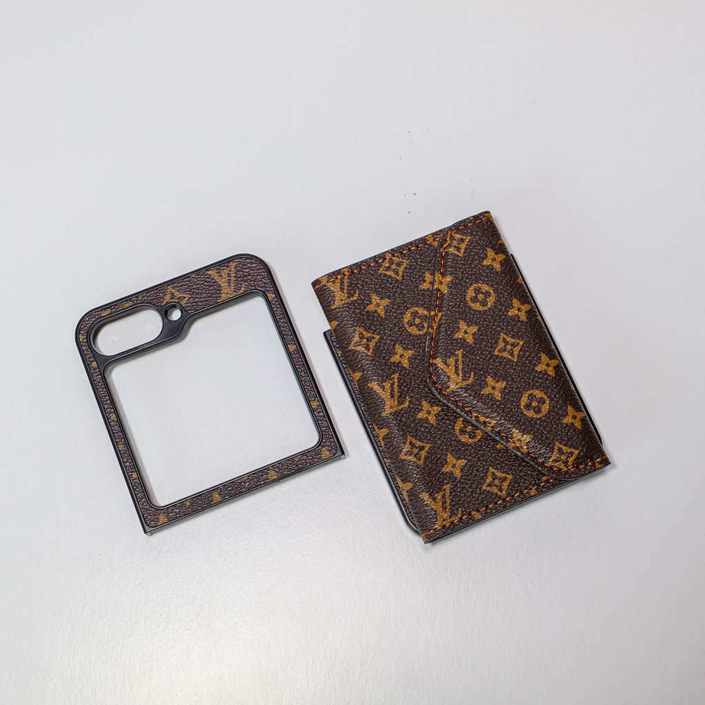Z Flip LV Case Wallet Style For 3 4 5 6 7 Series for z-flip-4