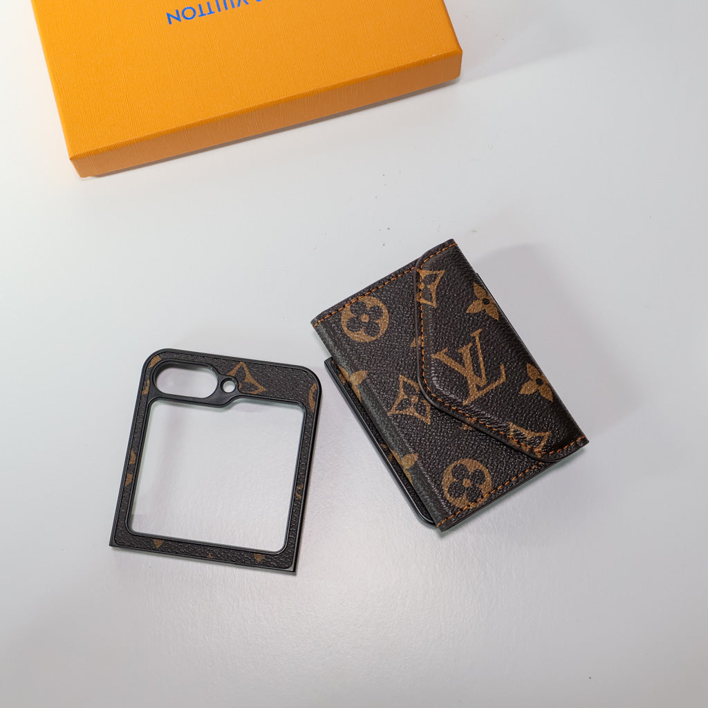 Z Flip LV Case Wallet Style For 3 4 5 6 7 Series for z-flip-5