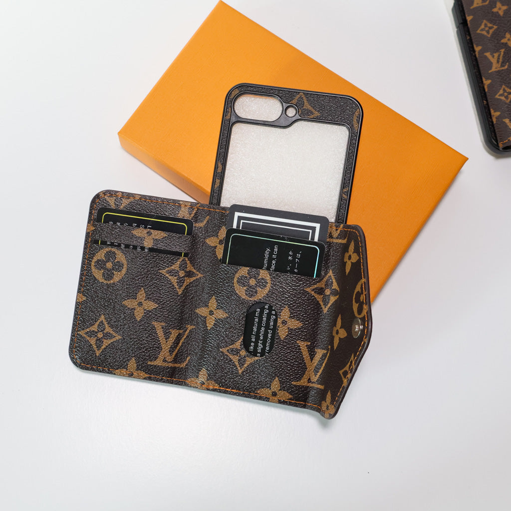 Z Flip LV Case Wallet Style For 3 4 5 6 7 Series for z-flip-5