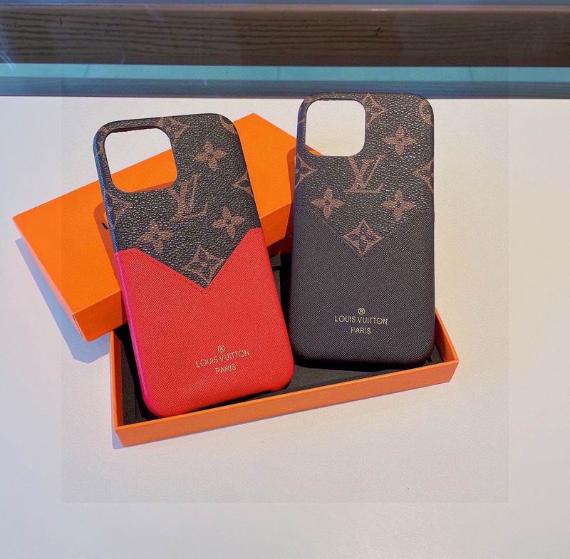Louis Vuitton iPhone 15 16 Pro Case / Pro Max / Plus / Accent Patched Leather