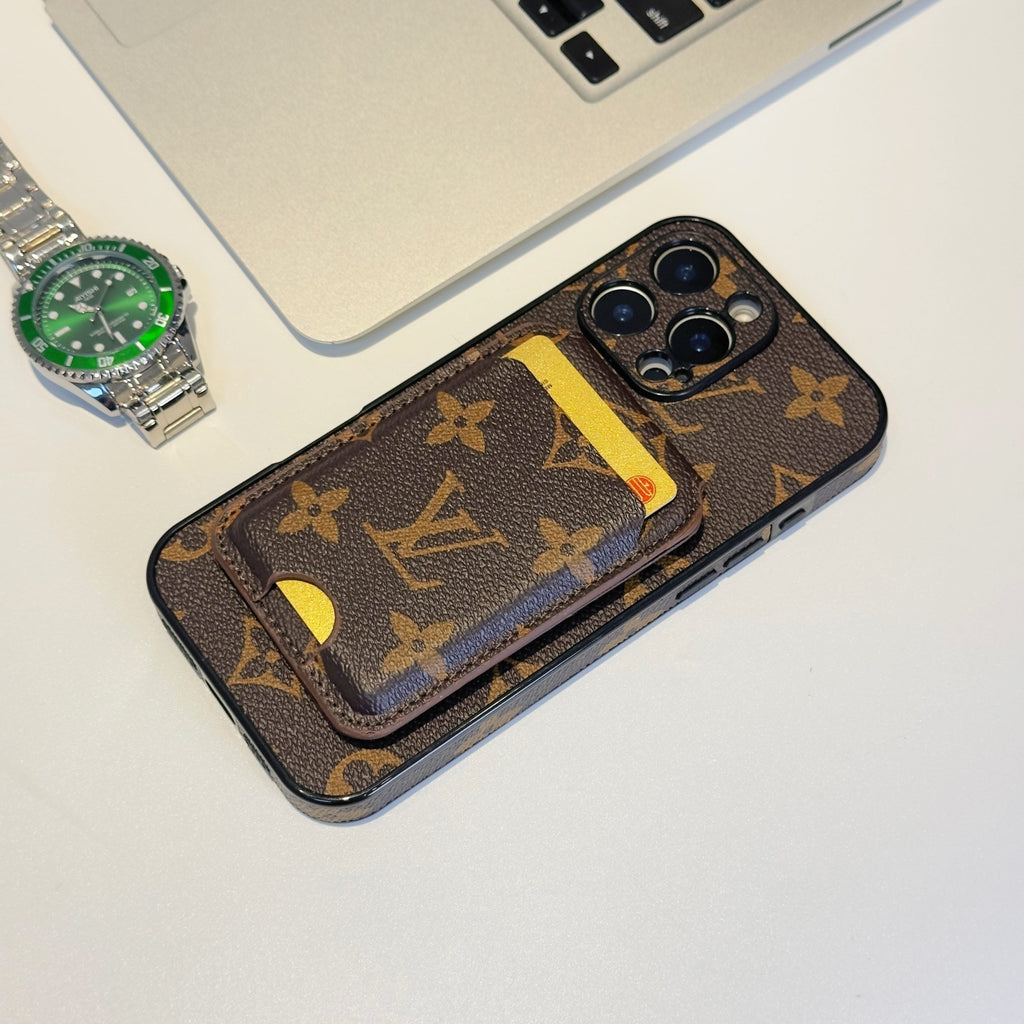 LV MagSafe iPhone Case Magnetic Card Holder For 13-16 / Pro / Pro Max / Plus for 13-pro-max