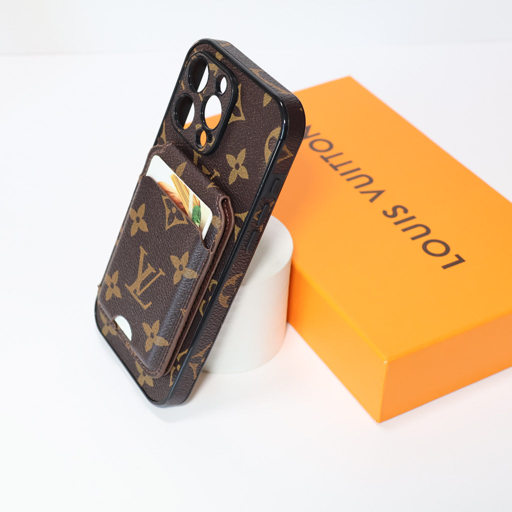 LV MagSafe iPhone Case Magnetic Card Holder For 13-16 / Pro / Pro Max / Plus