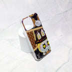 LV Transparent Phone Case Labubu Monogram Pattern for 13-pro