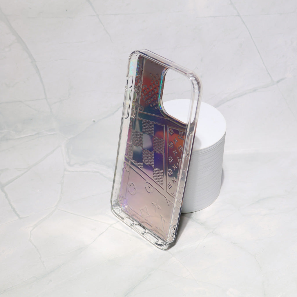 LV Transparent Phone Case Labubu Monogram Pattern for 14