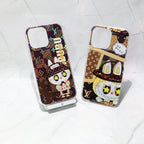 LV Transparent Phone Case Labubu Monogram Pattern for 13