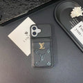 Louis Vuitton iPhone Case 16 / 16 Plus Folding Wallet Card Slot for iphone-16-plus