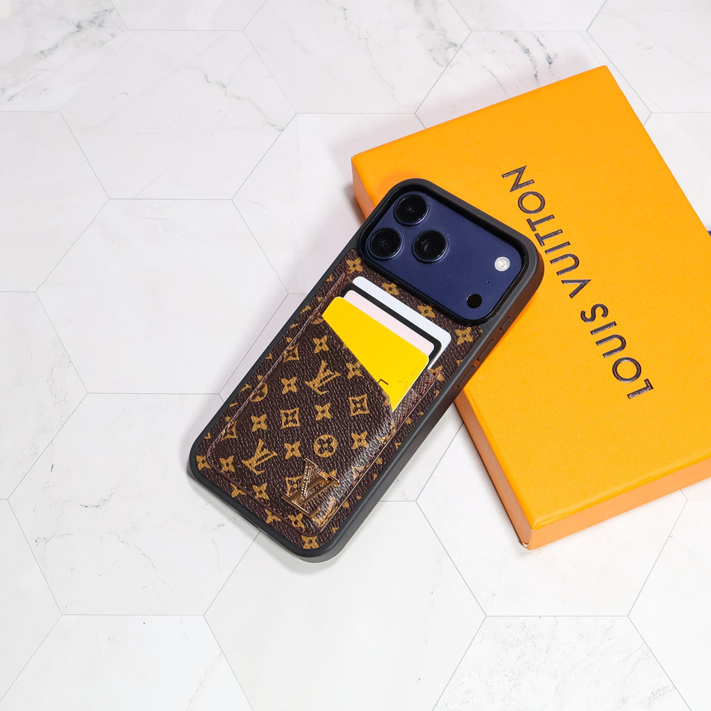 LV iPhone Card Holder Case For 12-17 / Pro / Pro Max / Plus / Air for 11