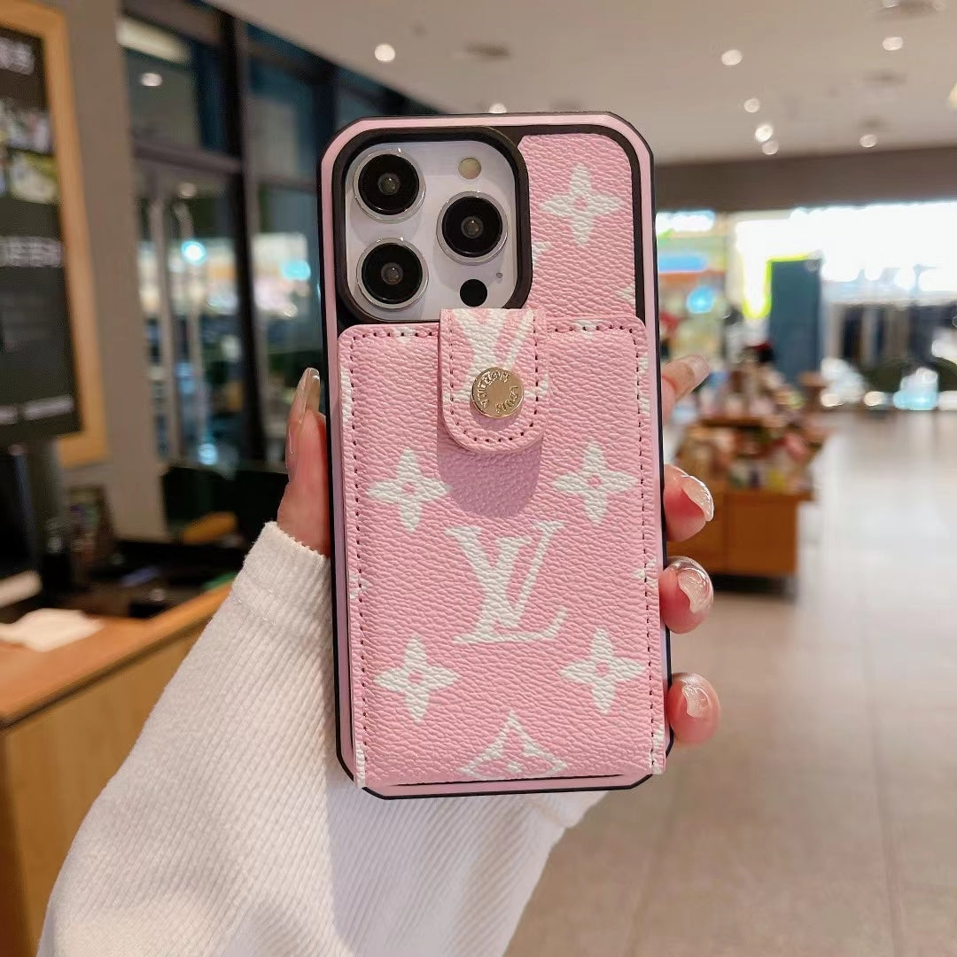 LV iPhone Wallet Case Card Holder For 11 12 13 14 15 16 Pro Max Plus for 11-pro