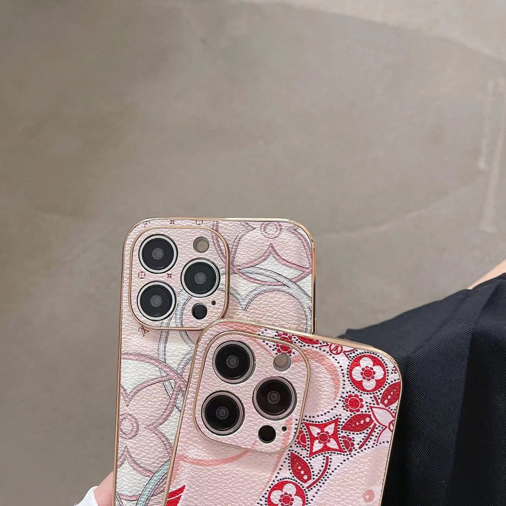 LV Phone Case For I Pro Max Quilted Leather for 12