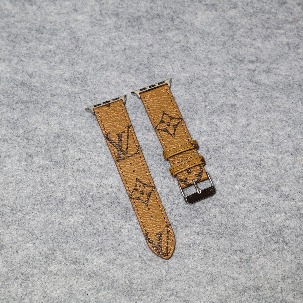 LV Apple Watch Bands Leather Apple Watch Band for 38mm-40mm-41mm