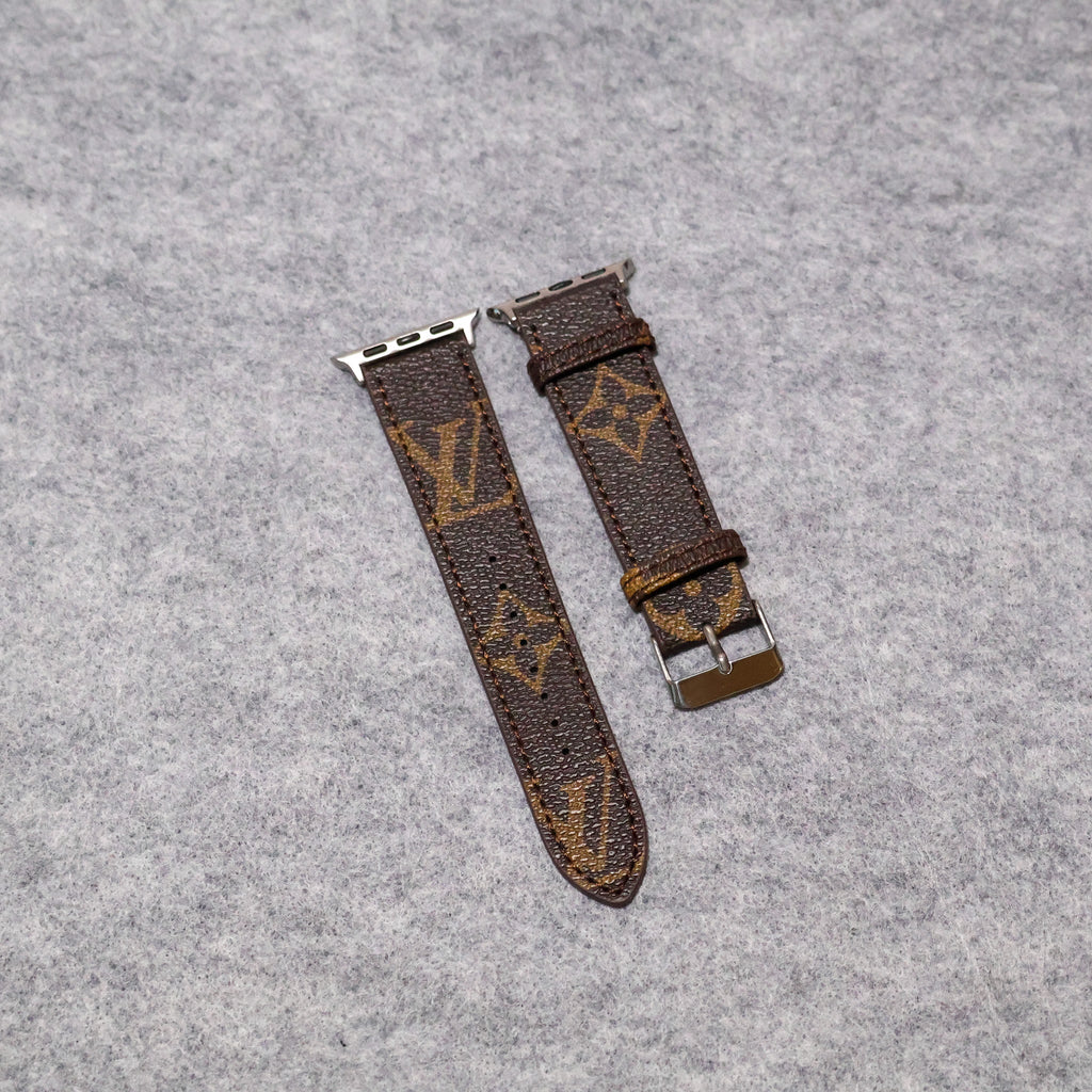 LV Apple Watch Bands Leather Apple Watch Band for 38mm-40mm-41mm
