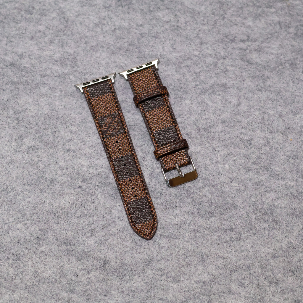 LV Apple Watch Bands Leather Apple Watch Band for 38mm-40mm-41mm