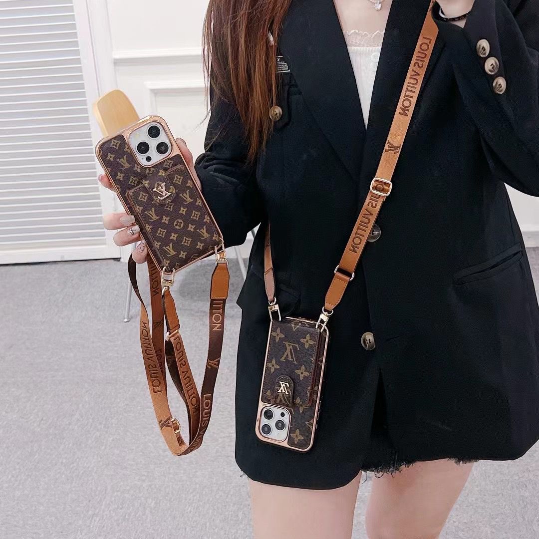 Luxury Crossbody Phone Case Card Holder I Pro Max for 12-pro