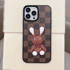 3D Luxury Designer iPhone Case Checkered Pattern For 11 12 13 14 Pro Max for 11-pro-max