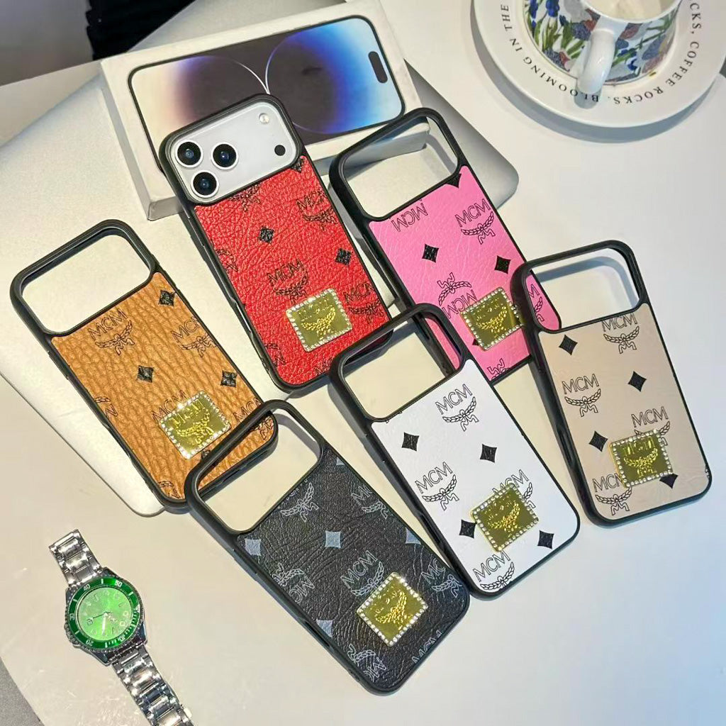 iPhone Case Mcm Style For 13-17 / Pro / Pro Max / Plus / Air