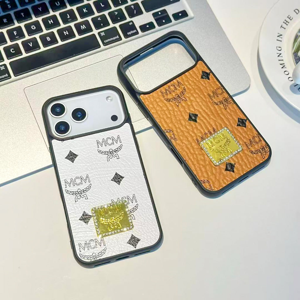 iPhone Case Mcm Style For 13-17 / Pro / Pro Max / Plus / Air