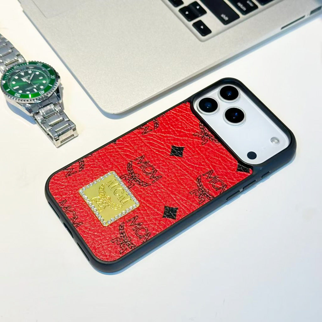 iPhone Case Mcm Style For 13-17 / Pro / Pro Max / Plus / Air