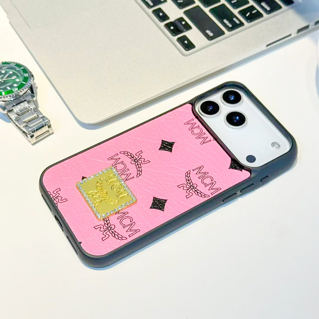 iPhone Case Mcm Style For 13-17 / Pro / Pro Max / Plus / Air