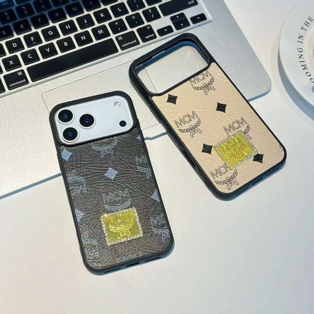 iPhone Case Mcm Style For 13-17 / Pro / Pro Max / Plus / Air