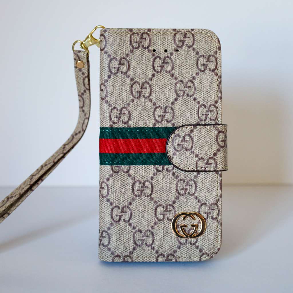 Gucci Wallet Case iPhone Beige Leather For I Pro Max Plus for 11