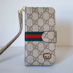 Gucci Wallet Case iPhone Beige Leather For I Pro Max Plus for 11