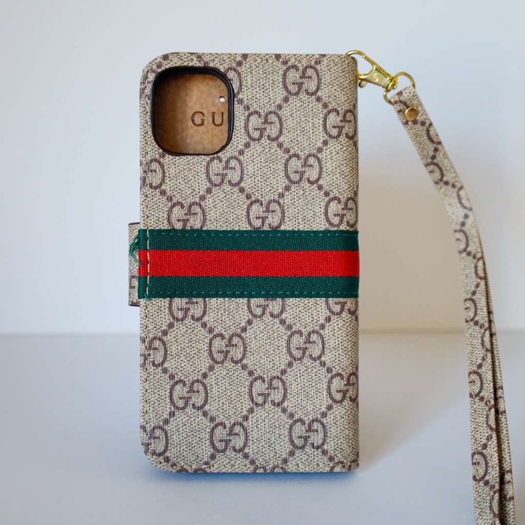 Gucci Wallet Case iPhone Beige Leather For I Pro Max Plus for 11-pro