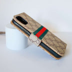 Gucci Wallet Case iPhone Beige Leather For I Pro Max Plus for 12