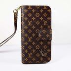 LV Wallet Case Designer Style For iPhone X 11 12 13 14 15 16 Pro Max Plus