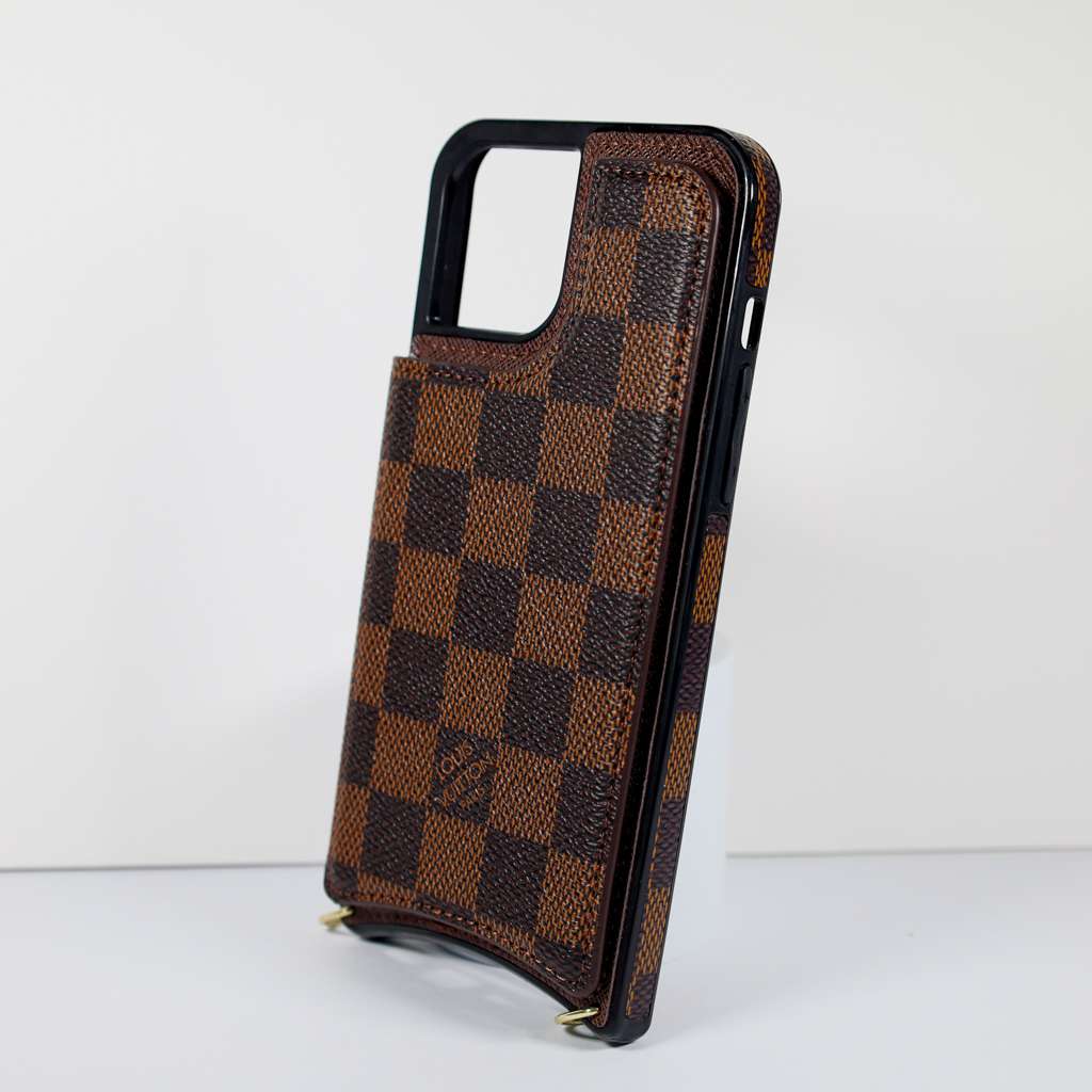 Crossbody Phone Case Designer Checkered Leather For I Pro Max for 11