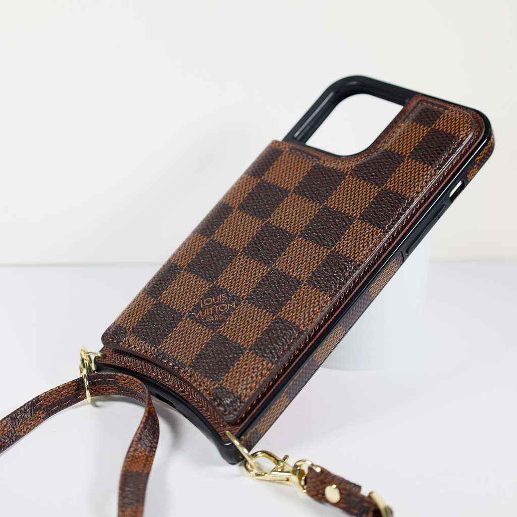 Crossbody Phone Case Designer Checkered Leather For I Pro Max for 11-pro