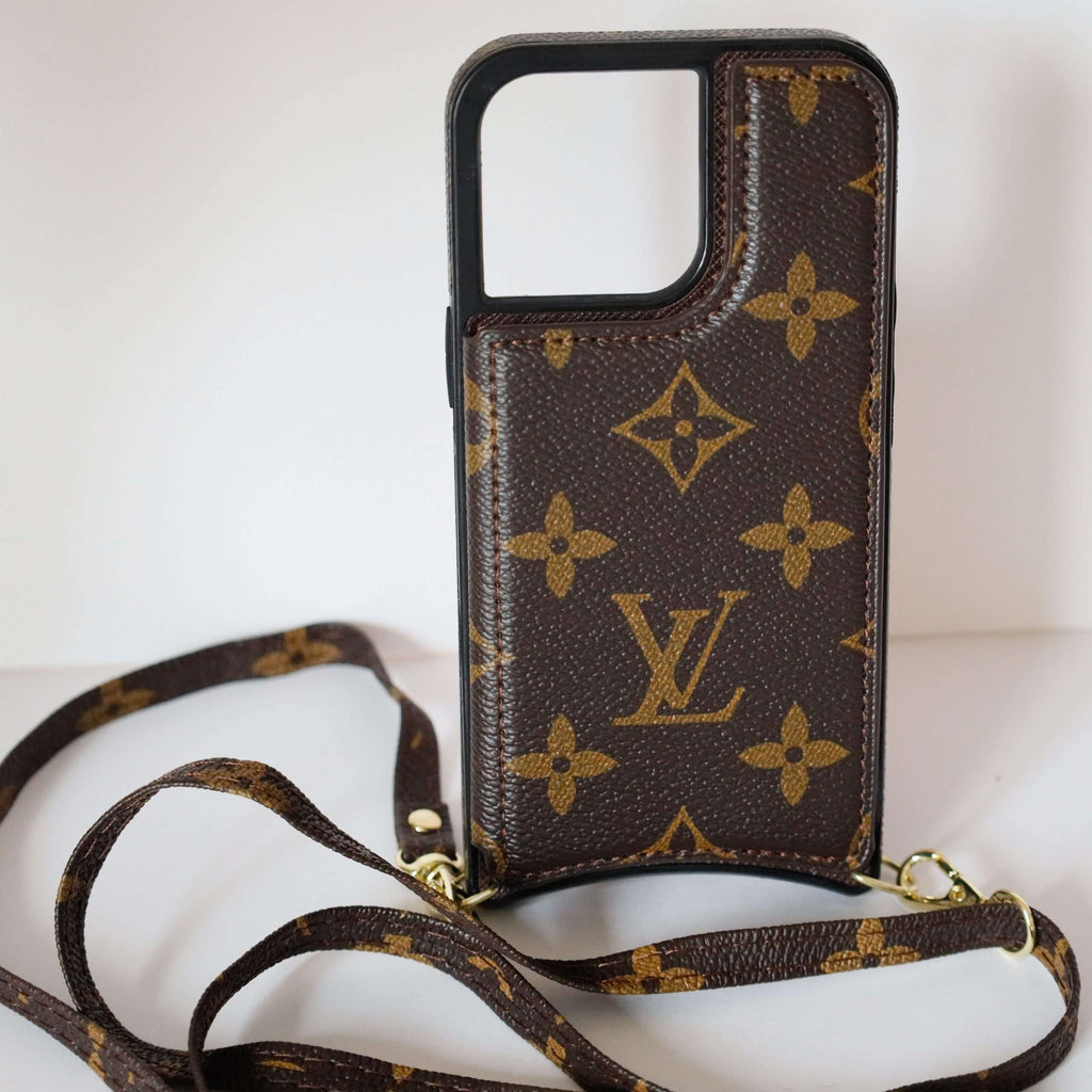 LV iPhone 13 Pro Max Case Monogram Leather For 11 12 13 14 Pro Max Series for 12pro