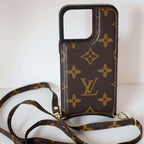 LV iPhone 13 Pro Max Case Monogram Leather For 11 12 13 14 Pro Max Series for 12pro