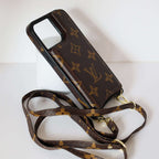 LV iPhone 13 Pro Max Case Monogram Leather For 11 12 13 14 Pro Max Series