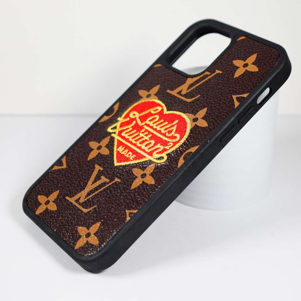 LV Phone Case Embroidery 3D Heart For iPhone 12 13 Pro Max for 13pro