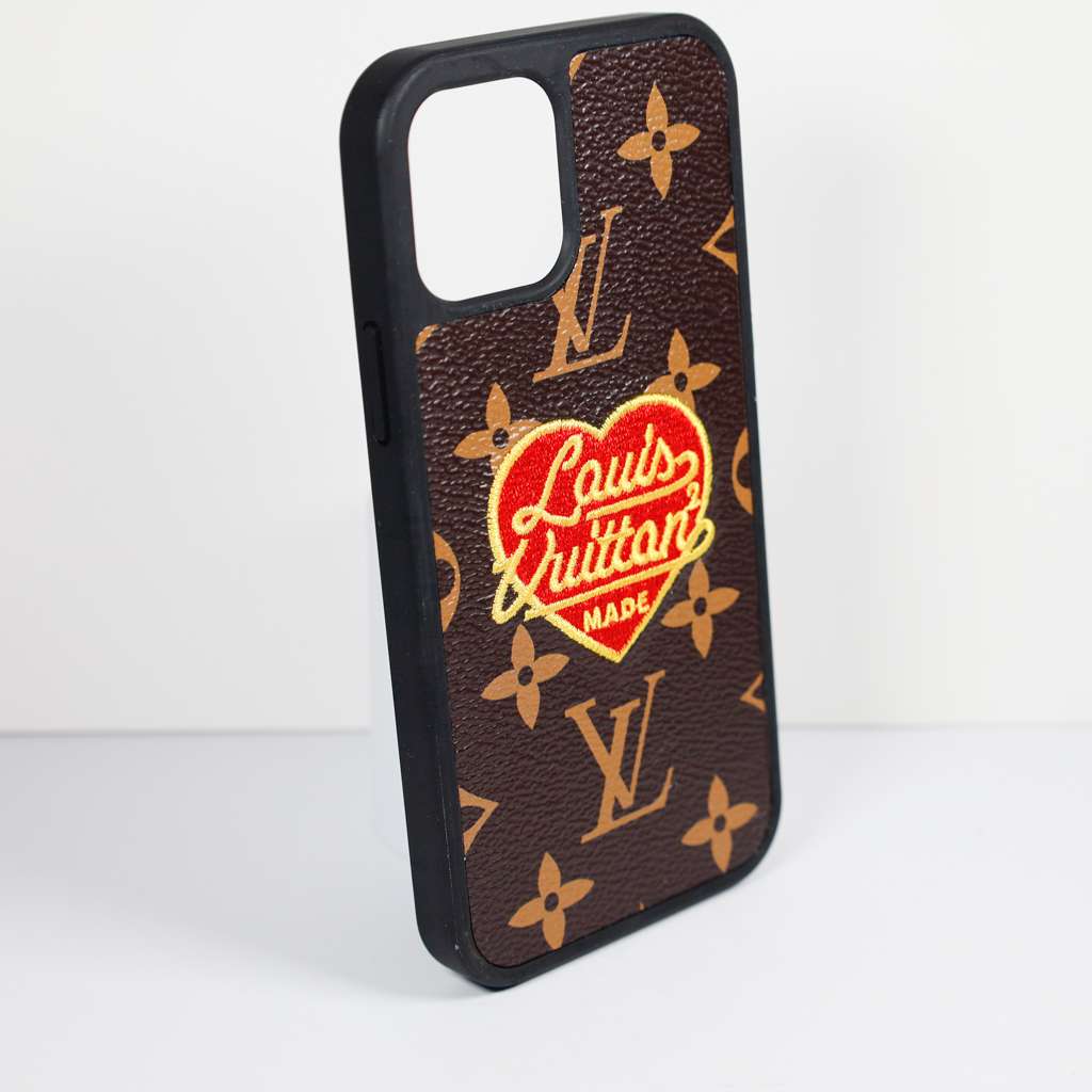 LV Phone Case Embroidery 3D Heart For iPhone 12 13 Pro Max for 12pro