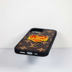 LV Phone Case Embroidery 3D Heart For iPhone 12 13 Pro Max