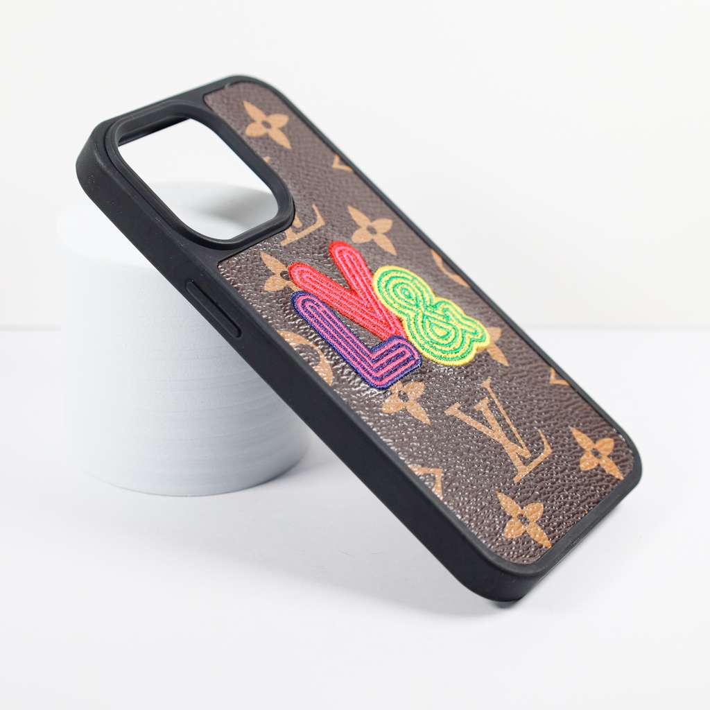 Embroidery Phone Case Fashion Leather For iPhone 12 13 Pro Max for 12pro-max