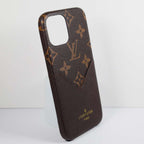 LV Card Holder iPhone Case Brown For iPhone X 11 12 13 14 Pro Max Series