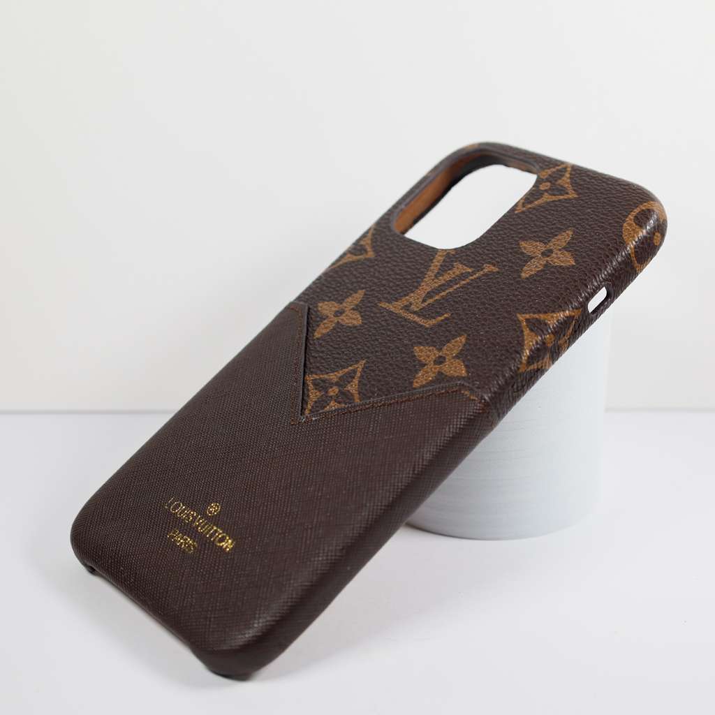 LV Card Holder iPhone Case Brown For iPhone X 11 12 13 14 Pro Max Series for 12-pro