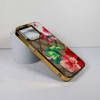 Luxury Bloom iPhone Case 11 12 13 14 15 16 Pro Max Plus Series / Red for 11-pro