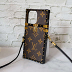 Reverse Monogram Eye Trunk iPhone Case For 11 12 13 14 15 Pro Max Plus Series