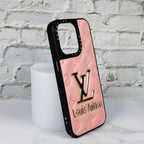 LV Stamped Leather Case Pink For I Pro Max Series for iphone-12-pro-max